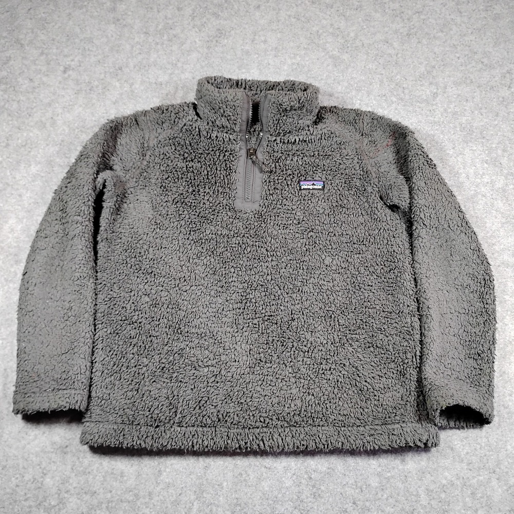 Patagonia Kids Los Gatos 1/4 Zip Fleece Pullover Forge Grey‎ Size M 10